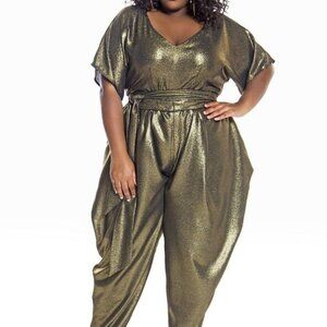 JIBRI Gold Black jumpsuit - 4x 5x